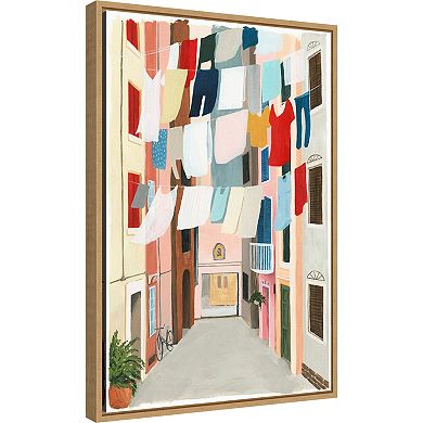 Amanti Art Laundry Day II Framed Canvas Wall Art