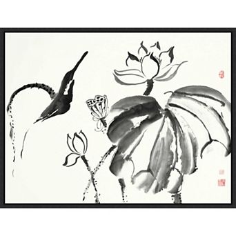 Amanti Art Lotus Study I Framed Canvas Wall Art