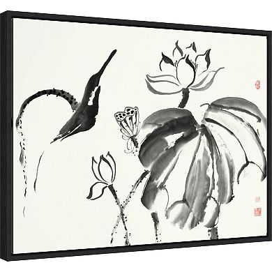 Amanti Art Lotus Study I Framed Canvas Wall Art