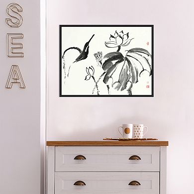 Amanti Art Lotus Study I Framed Canvas Wall Art