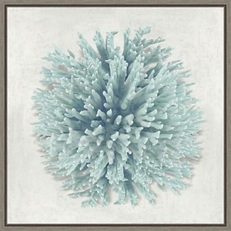 Amanti Art Coral Mint I Framed Canvas Wall Art