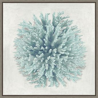 Amanti Art Coral Mint I Framed Canvas Wall Art