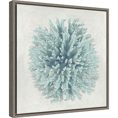 Amanti Art Coral Mint I Framed Canvas Wall Art