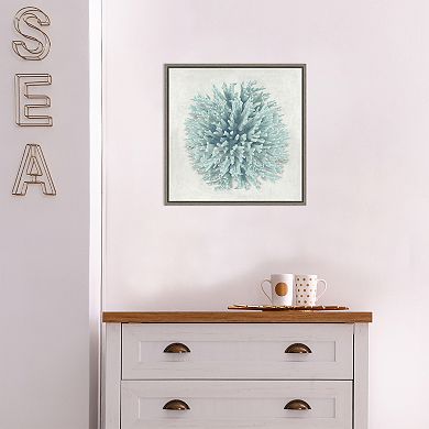 Amanti Art Coral Mint I Framed Canvas Wall Art