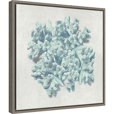 Amanti Art Coral Mint II Framed Canvas Wall Art