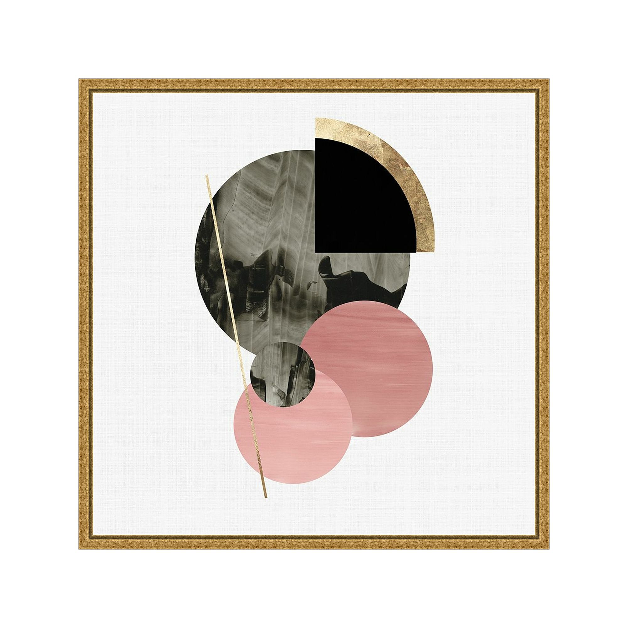 Amanti Art Spatial Framed Canvas Wall Art, Gold