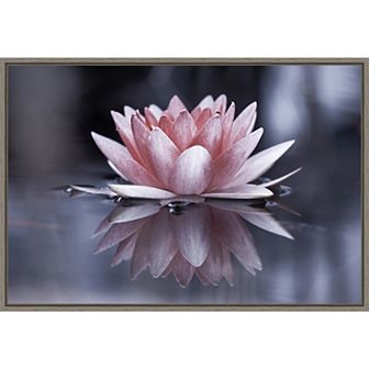 Amanti Art Padmasana Lotus Flower Framed Canvas Wall Art