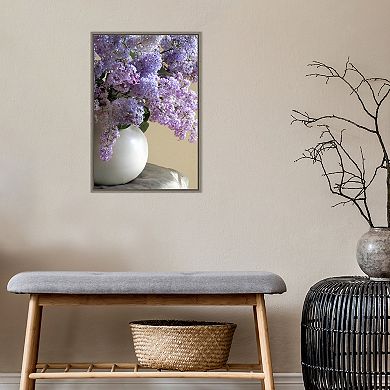 Amanti Art Lilac Flowers Framed Canvas Wall Art