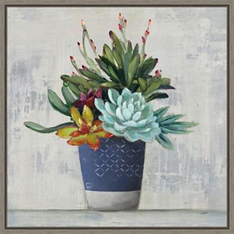 Amanti Art Succulent Still Life I Framed Canvas Wall Art