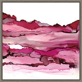 Amanti Art Pink Mountain Landscape II Framed Canvas Wall Art