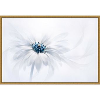 Amanti Art Serene White Flower Framed Canvas Wall Art