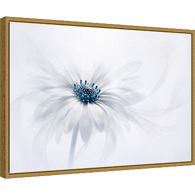 Amanti Art Serene White Flower Framed Canvas Wall Art