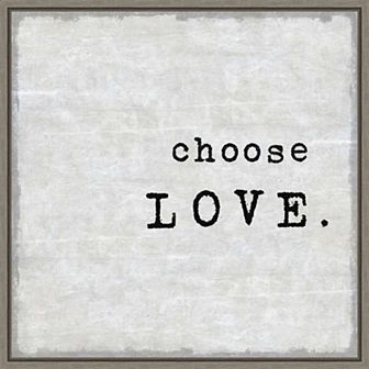 Amanti Art Choose Love Framed Canvas Wall Art
