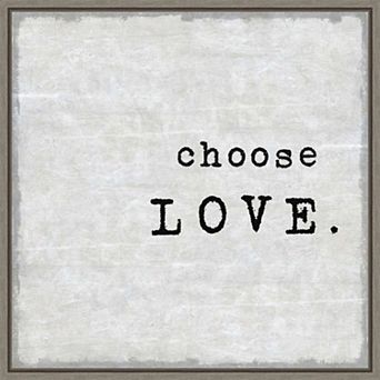 Amanti Art Choose Love Framed Canvas Wall Art