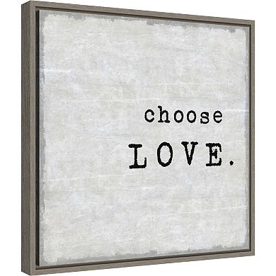 Amanti Art Choose Love Framed Canvas Wall Art