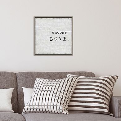 Amanti Art Choose Love Framed Canvas Wall Art