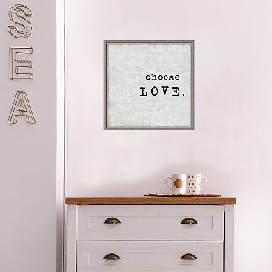 Amanti Art Choose Love Framed Canvas Wall Art