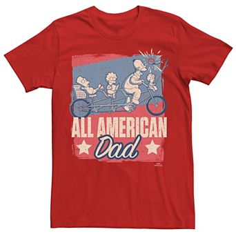 Men's The Simpsons Father's Day Homer All American Dad Tee