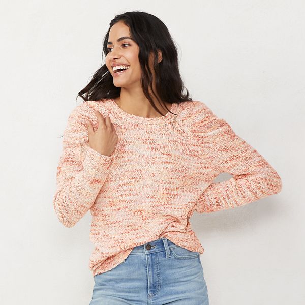 women's lc lauren conrad high cuff raglan sweater
