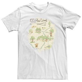 Big & Tall Disney Winnie The Pooh 100 Acre Woods Map Tee