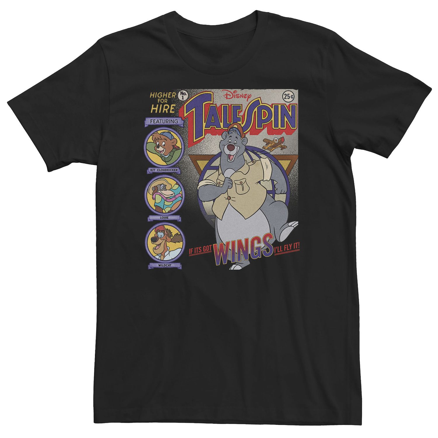 Image for Disney Big & Tall TaleSpin "If It's Got Wings I'll Fly It!" Poster Tee at Kohl's.