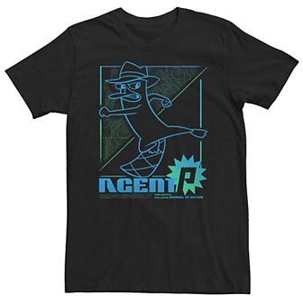 Disney's Phineas And Ferb Big & Tall Mammal Of Action Line Art Tee