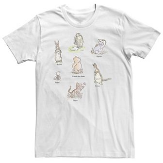 Big & Tall Disney Winnie The Pooh Classic Group Shot Tee