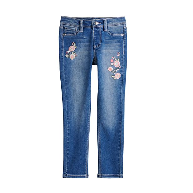 Girls 4-12 Jumping Beans® Mini Floral Embroidered Jeggings