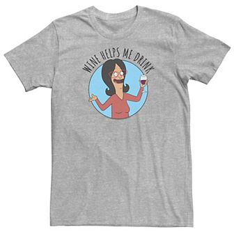Big & Tall Bob's Burgers Linda Wine Helps Me Drink Tee