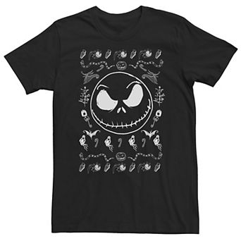 Big & Tall Disney The Nightmare Before Christmas Jack Spooky Pattern Tee
