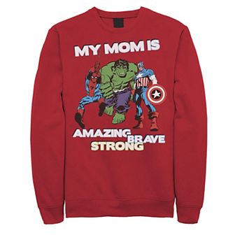 Men's Marvel Avengers My Mom Is Amazing Brave Strong Sweatshirt