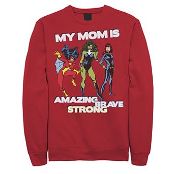 Men's Marvel Mother's Day Amazing Brave Strong Sweatshirt