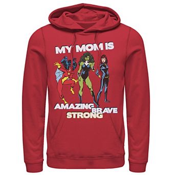 Men's Marvel Mother's Day Amazing Brave Strong Hoodie