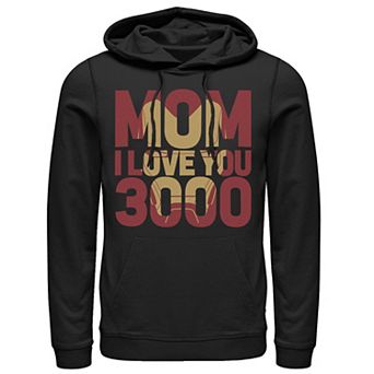 Men's Marvel Avengers Endgame Mom I Love You 3000 Iron Man Fill Hoodie