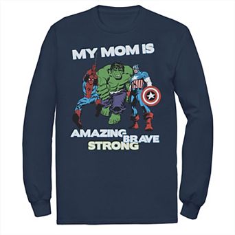 Men's Marvel Avengers My Mom Is Amazing Brave Strong Tee