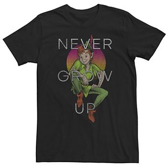 Big & Tall Disney Peter Pan Never Grow Up Tee