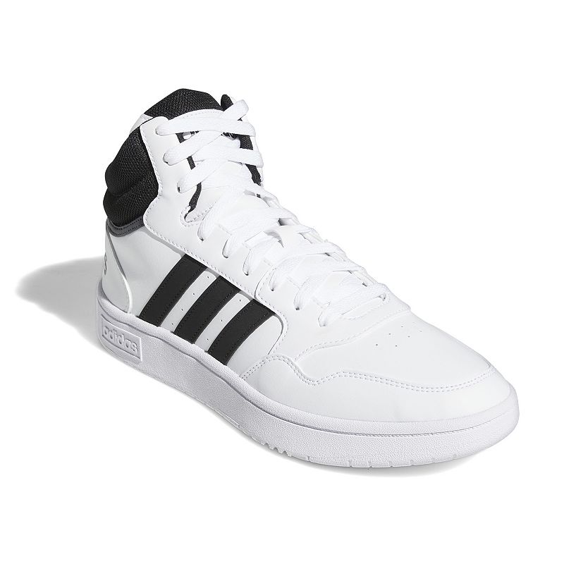 17965349 adidas Hoops 3.0 Mens Mid-Top Shoes, Size: 7, Blac sku 17965349