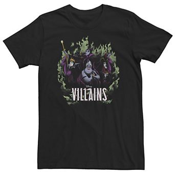 Big & Tall Disney Villains Green Flame Group Shot Tee