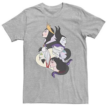 Big & Tall Disney Villains Side Profile Group Shot Tee