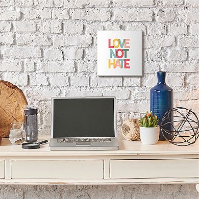 Stupell Home Decor Love Not Hate Plaque Wall Art