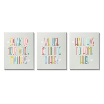 Stupell Home Decor Your Voice Matters Plaque Wall Art 3 pc Set