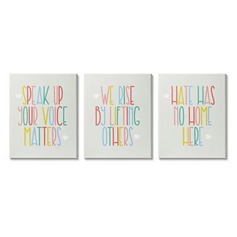 Stupell Home Decor Your Voice Matters Plaque Wall Art 3 pc Set