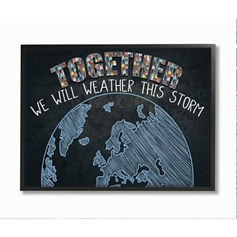 Stupell Home Decor Together Weather Storm Framed Wall Art