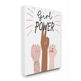 Stupell Home Decor Girl Power Motivational Canvas Wall Art