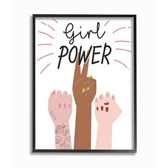 Stupell Home Decor Girl Power Motivational Framed Wall Art