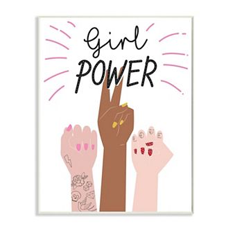 Stupell Home Decor Girl Power Motivational Plaque Wall Art