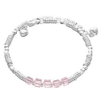 City Luxe Silver Tone Birthstone Beaded Bracelet