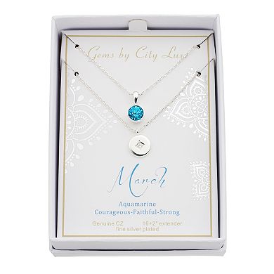 City Luxe Simulated Gemstone Birthstone Double Strand Necklace