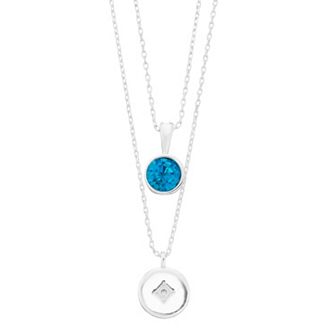 City Luxe Simulated Gemstone Birthstone Double Strand Necklace