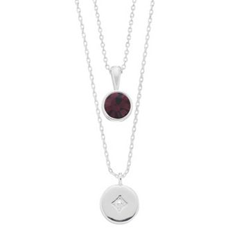 City Luxe Simulated Gemstone Birthstone Double Strand Necklace